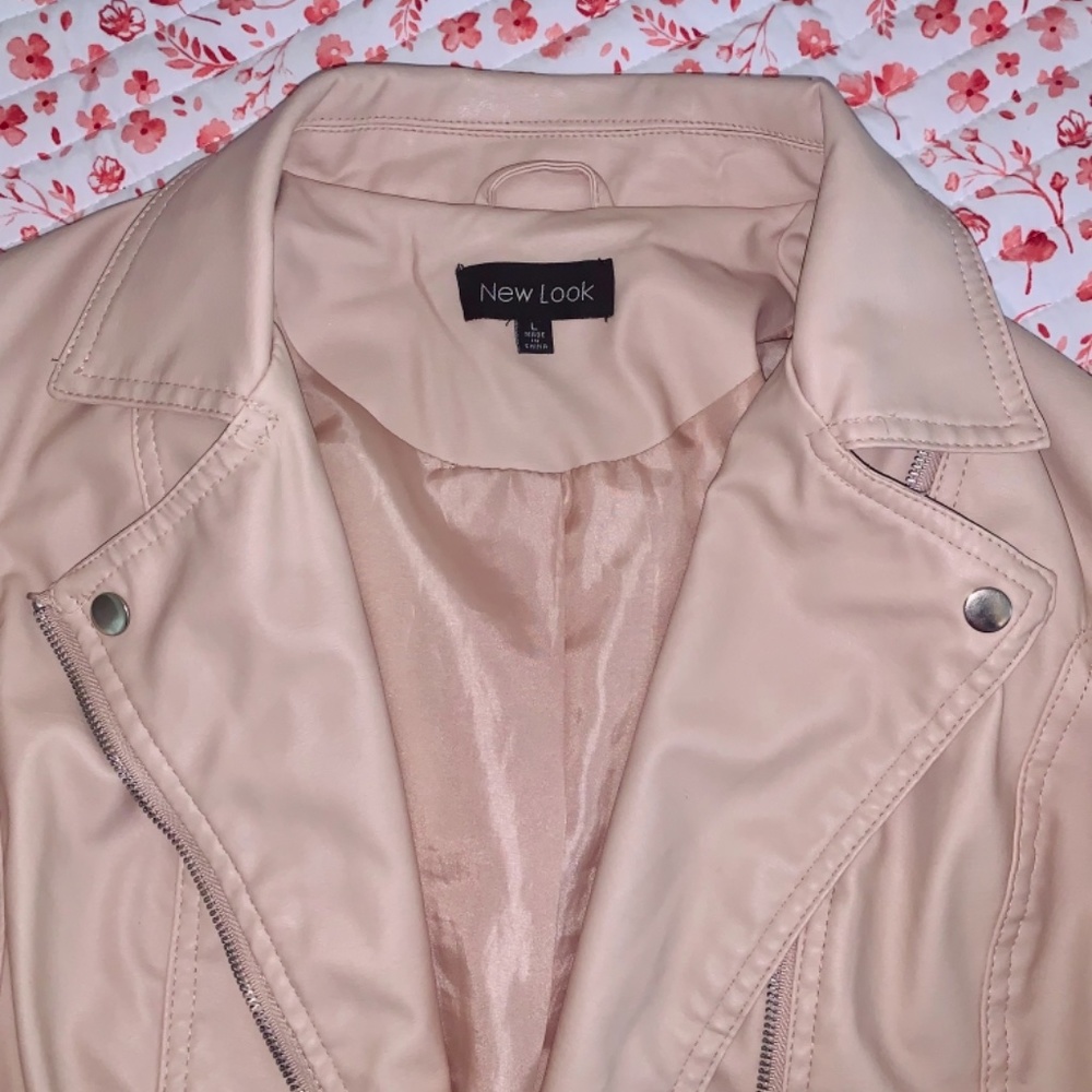 Zip up faux leather moto jacket - Picture 4 of 5
